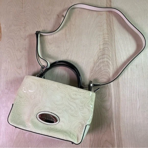 Italian Leather Luxurious Cromia handbag medium size winter white - Picture 1 of 9